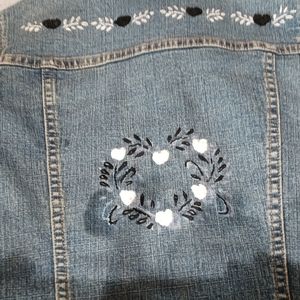 Jean jacket hand embroidered